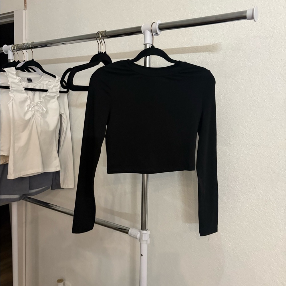 SHEIN Black Long Sleeve Blouse